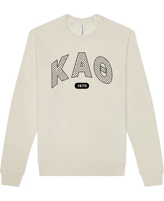 Kappa Alpha Theta Varsity Polka Dot Crewneck