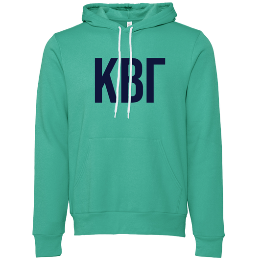 Kappa Beta Gamma Embroidered Lettered Hooded Sweatshirts