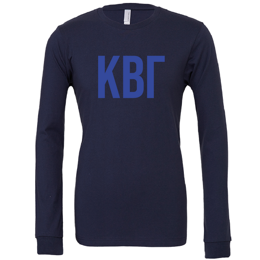 Kappa Beta Gamma Lettered Long Sleeve T-Shirts