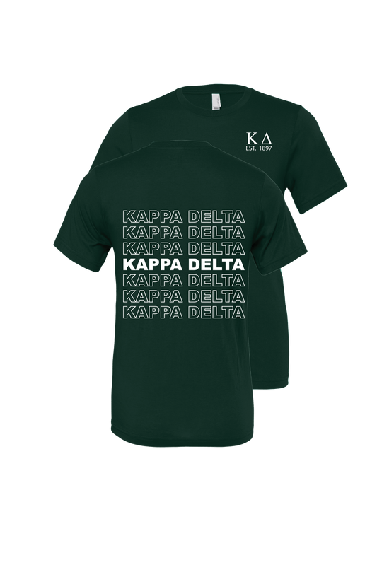 Kappa Delta Repeating Name Short Sleeve T-Shirts