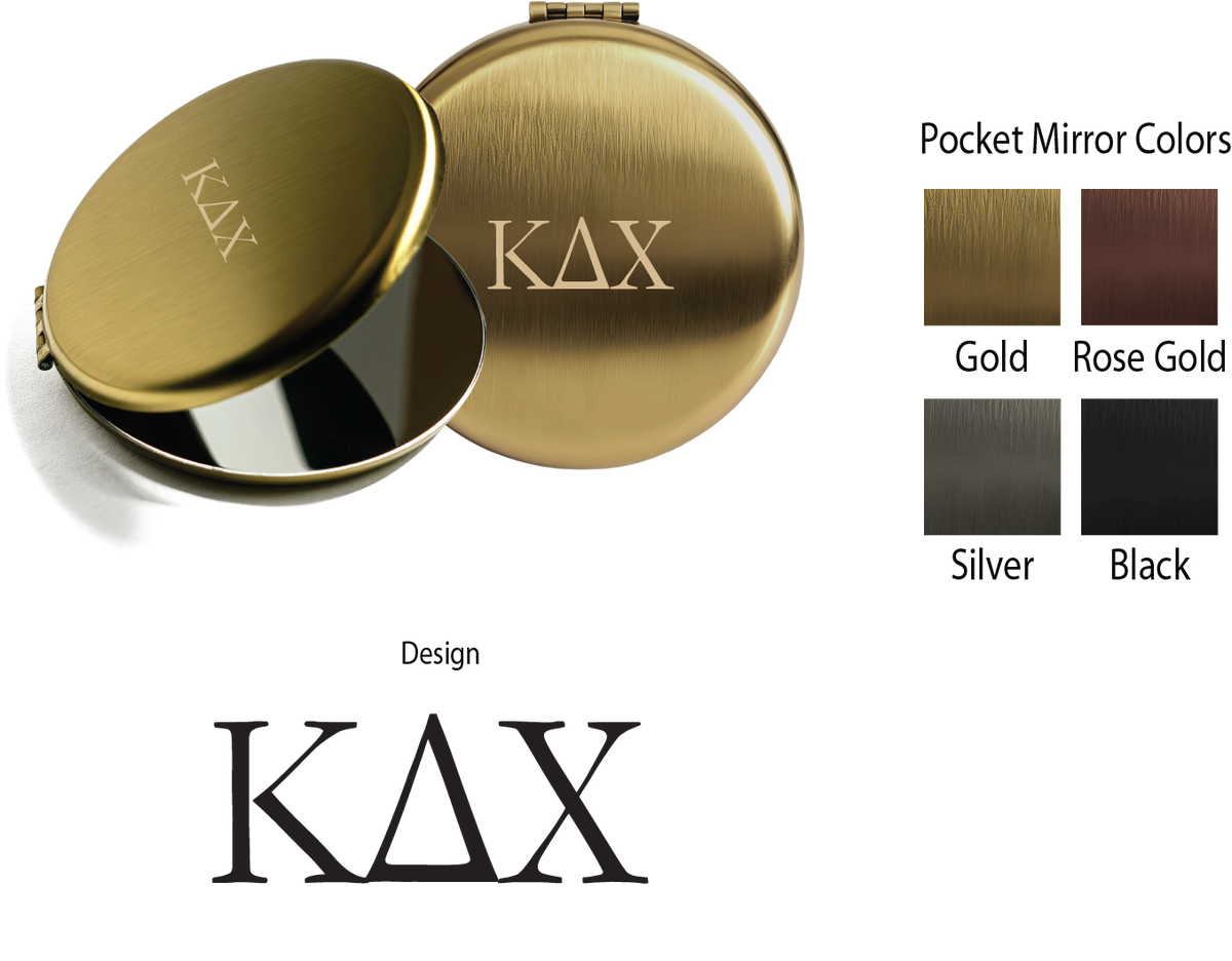 Kappa Delta Chi Lettered Pocket Mirrors