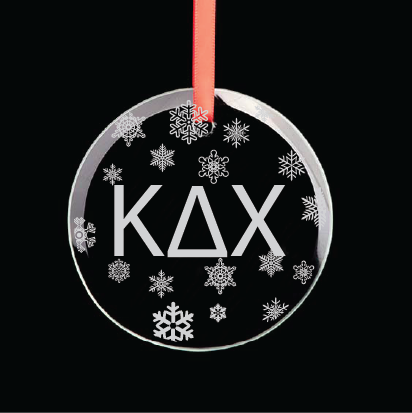 Kappa Delta Chi Round Multi-Snowflake Ornament