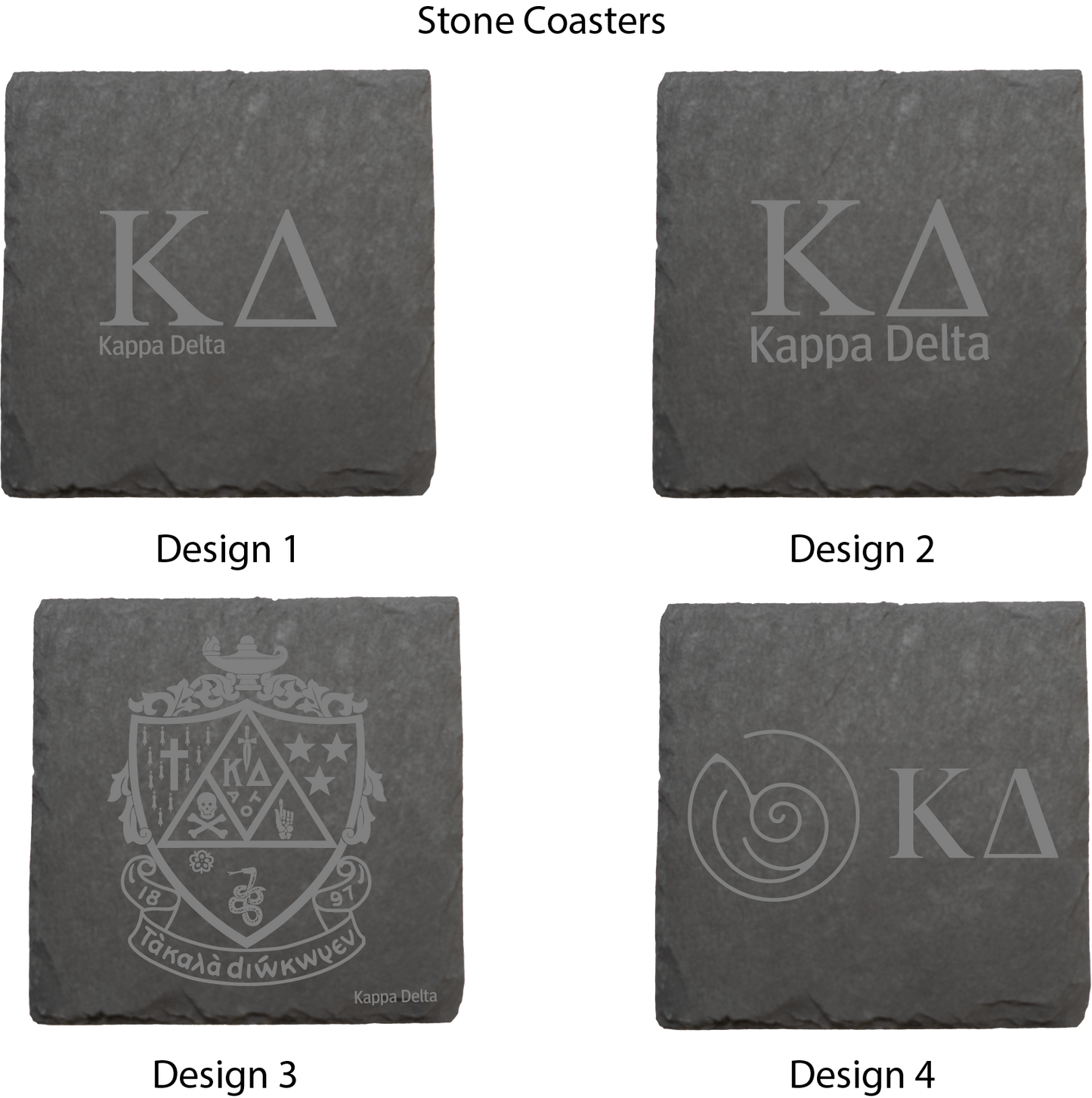 Kappa Delta Stone Coasters - 4-Pack