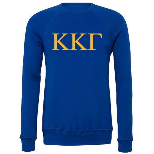 Kappa Kappa Gamma Embroidered Lettered Crewneck Sweatshirts