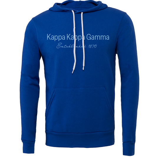 Kappa Kappa Gamma Embroidered Printed Name Hooded Sweatshirts