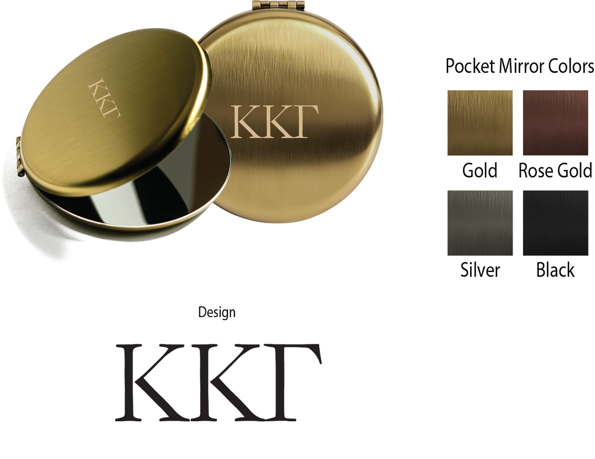 Kappa Kappa Gamma Lettered Pocket Mirrors