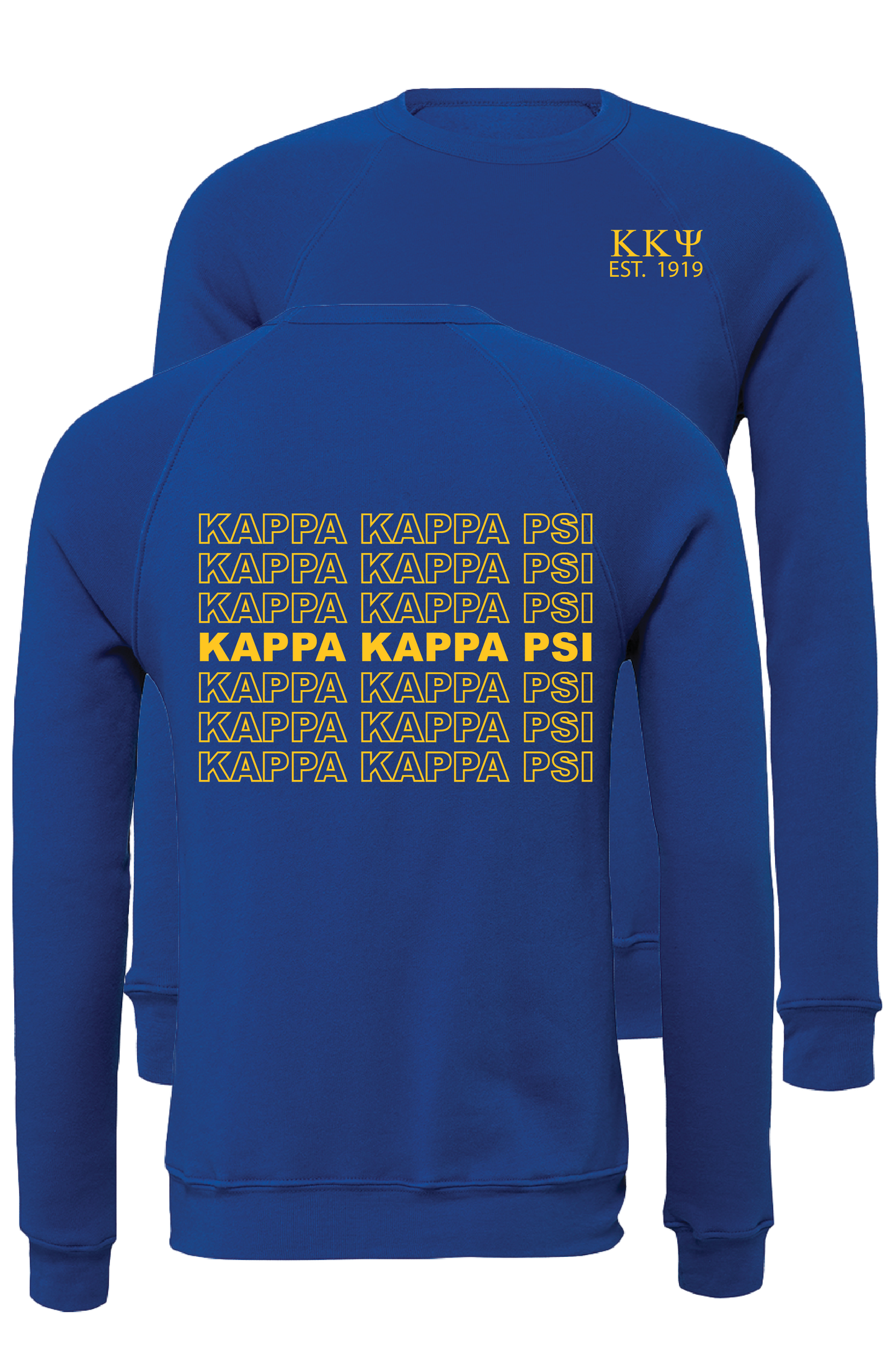 Kappa Kappa Psi Repeating Name Crewneck Sweatshirts