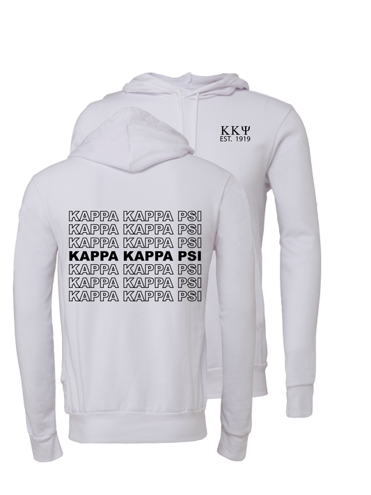 Kappa Kappa Psi Repeating Name Hooded Sweatshirts