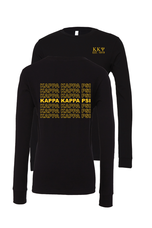 Kappa Kappa Psi Repeating Name Long Sleeve T-Shirts