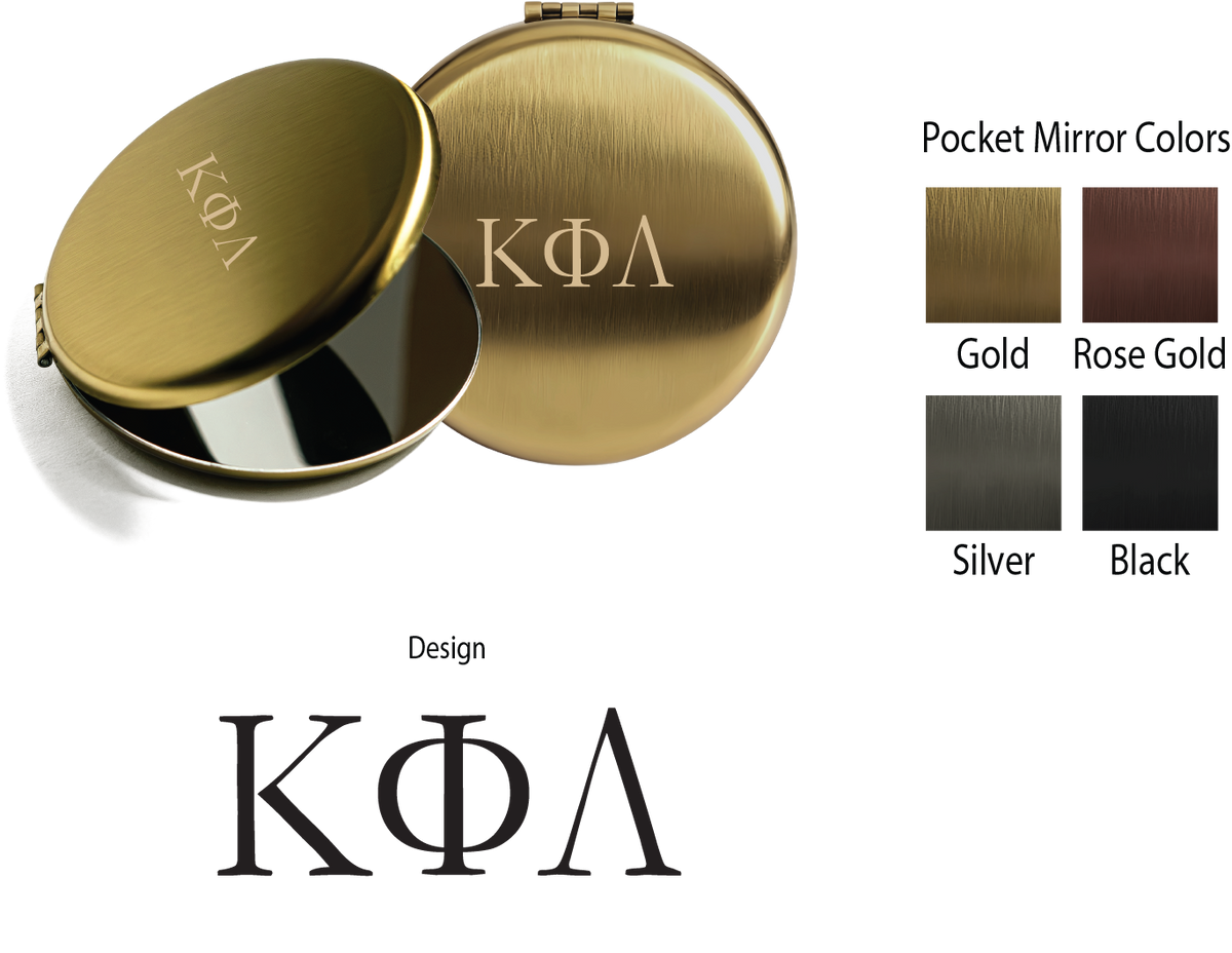 Kappa Phi Lambda Lettered Pocket Mirrors