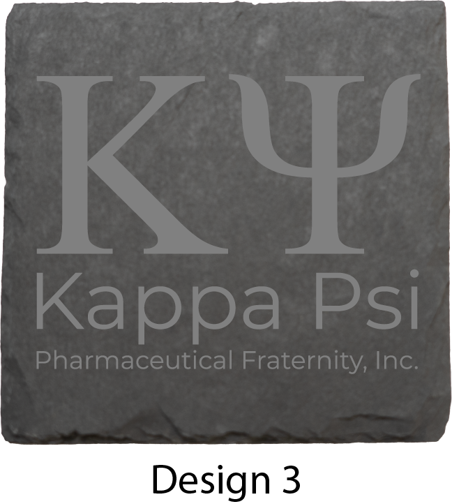 Kappa Psi Stone Coasters - 4-Pack
