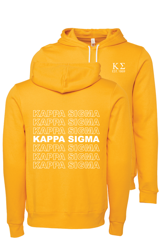 Kappa Sigma Repeating Name Hooded Sweatshirts