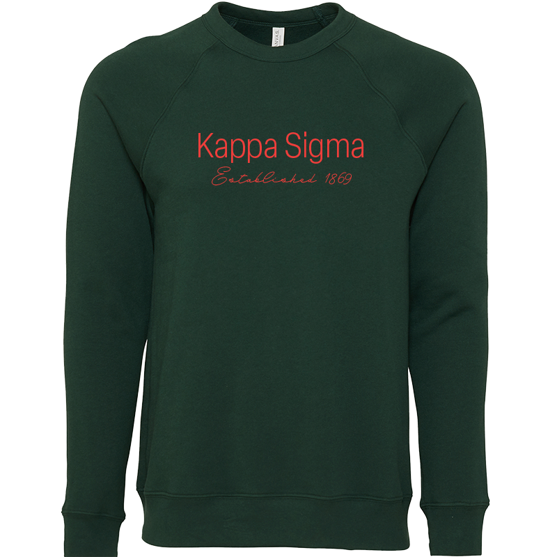 Kappa Sigma Embroidered Printed Name Crewneck Sweatshirts