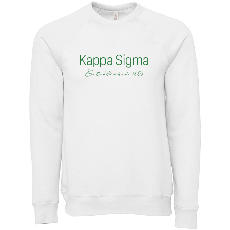 Kappa Sigma Embroidered Printed Name Crewneck Sweatshirts