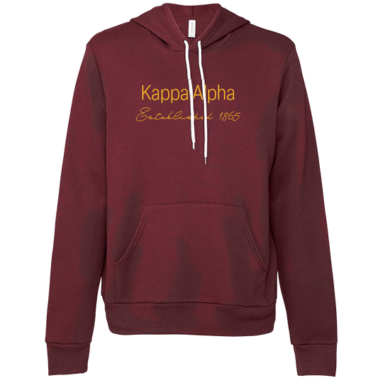 Kappa Alpha Embroidered Printed Name Hooded Sweatshirts