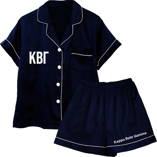 Kappa Beta Gamma Embroidered Ladies' Pajama Sets