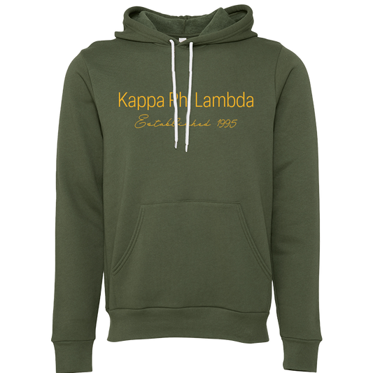 Kappa Phi Lambda Embroidered Printed Name Hooded Sweatshirts