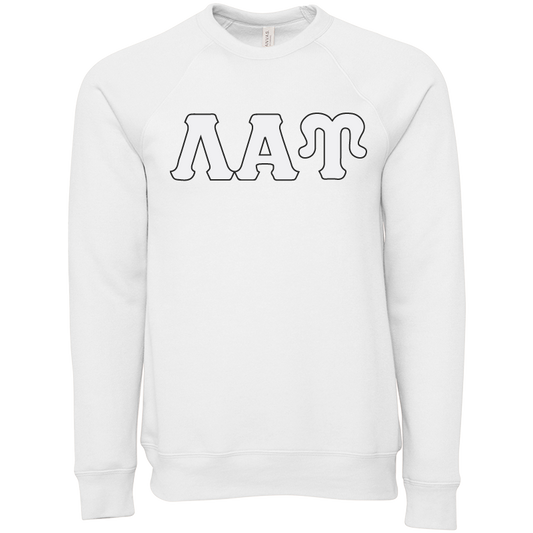 Lambda Alpha Upsilon Embroidered Lettered Crewneck Sweatshirts