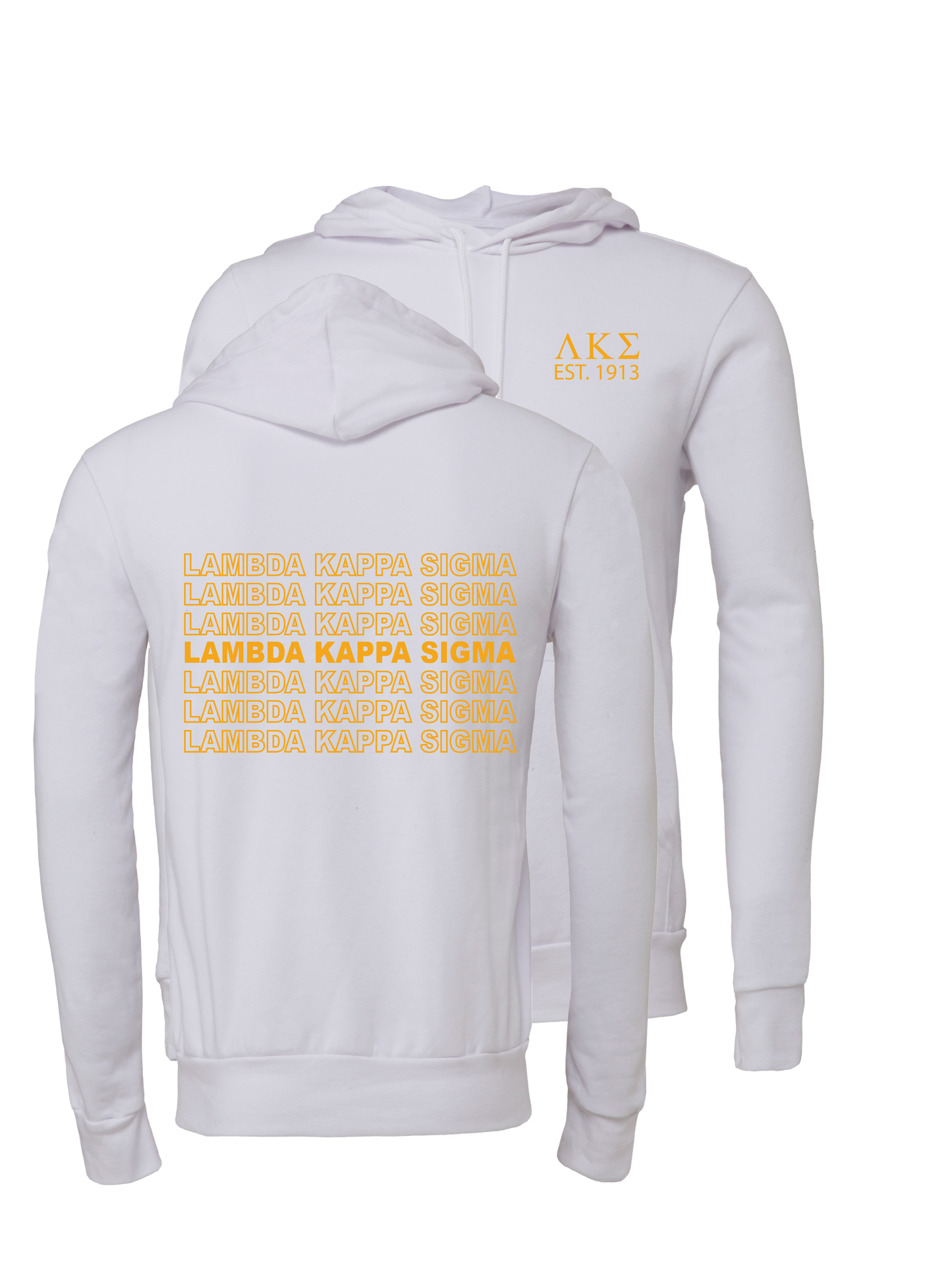 Lambda Kappa Sigma Repeating Name Hooded Sweatshirts