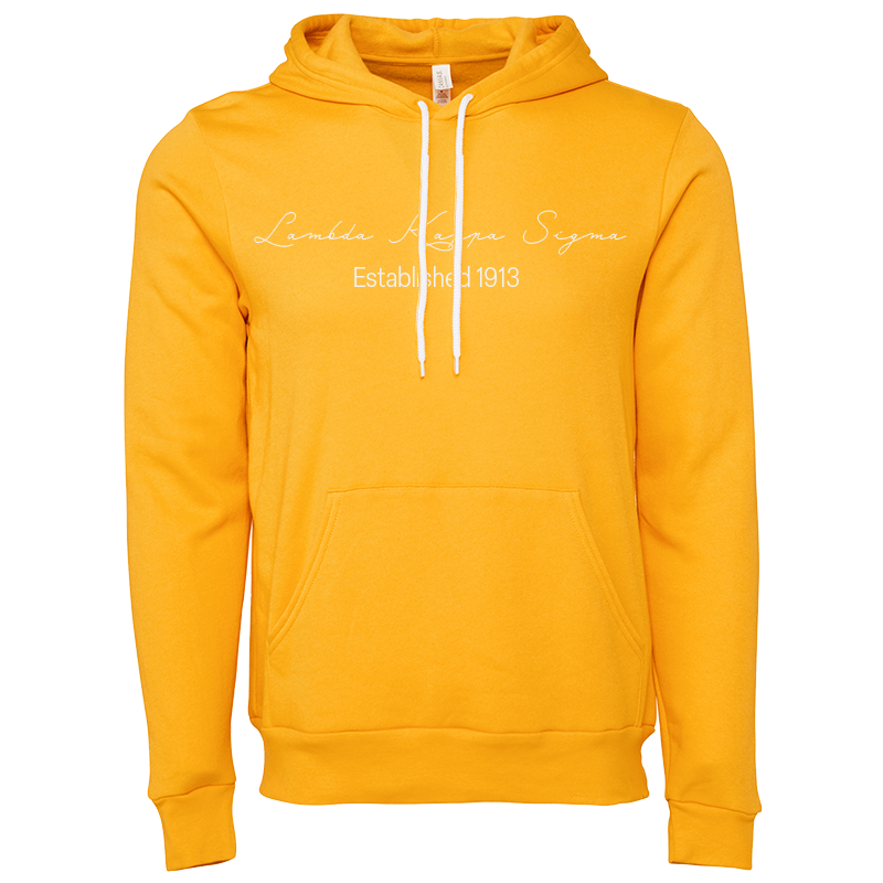 Lambda Kappa Sigma Embroidered Scripted Name Hooded Sweatshirts