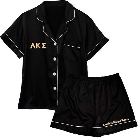 Lambda Kappa Sigma Embroidered Ladies' Pajama Sets