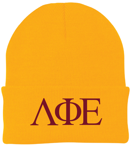 Lambda Phi Epsilon Lettered Beanies
