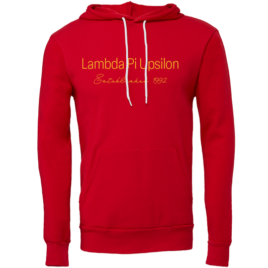 Lambda Pi Upsilon Embroidered Printed Name Hooded Sweatshirts