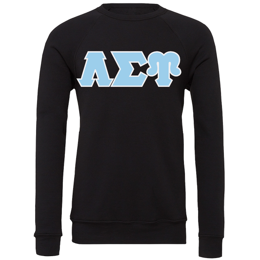 Lambda Sigma Upsilon Lettered Crewneck Sweatshirts