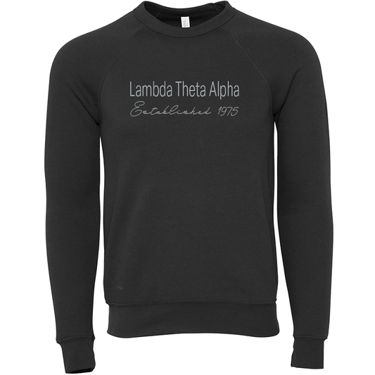 Lambda Theta Alpha Embroidered Printed Name Crewneck Sweatshirts