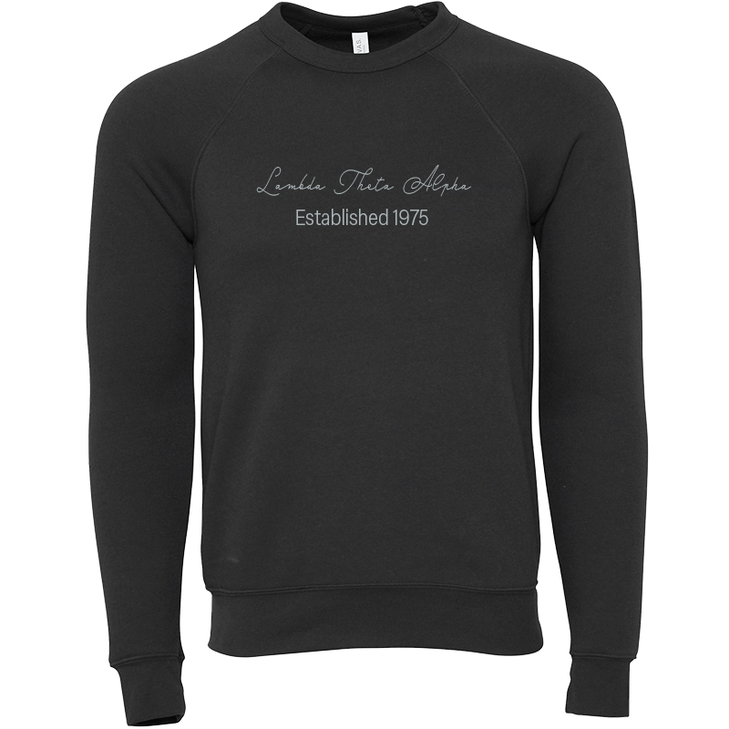 Lambda Theta Alpha Embroidered Scripted Name Crewneck Sweatshirts
