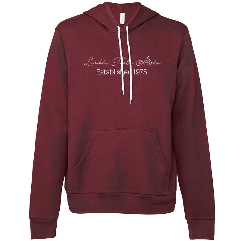 Lambda Theta Alpha Embroidered Scripted Name Hooded Sweatshirts