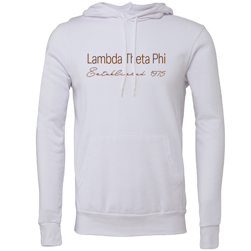 Lambda Theta Phi Embroidered Printed Name Hooded Sweatshirts