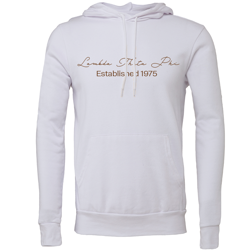 Lambda Theta Phi Embroidered Scripted Name Hooded Sweatshirts