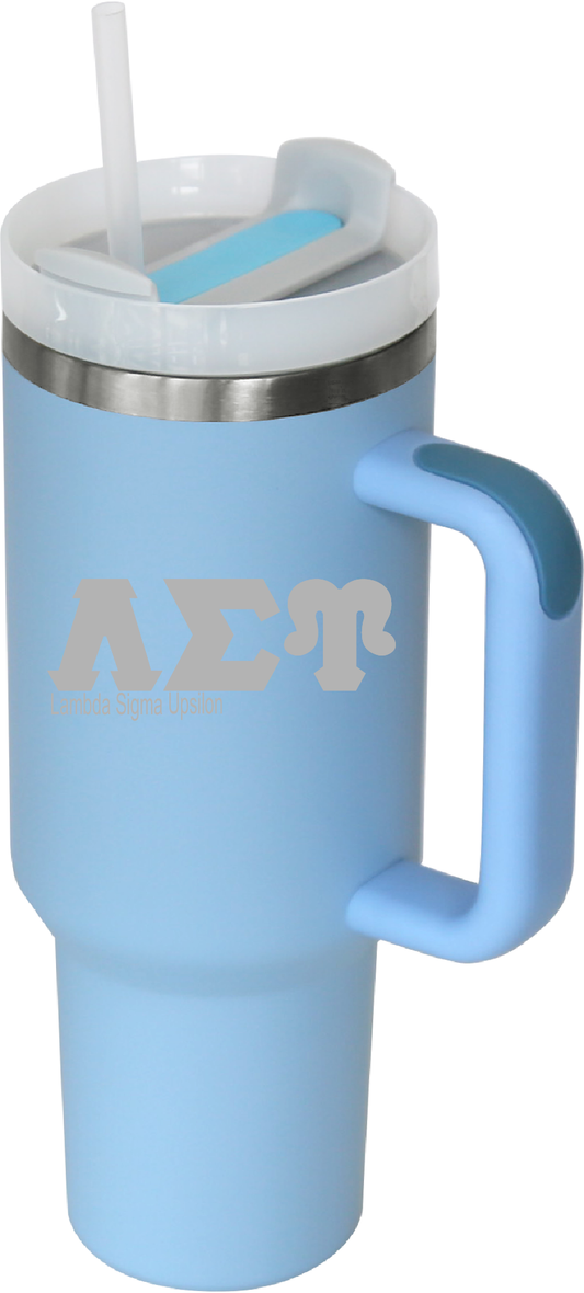 Lambda Sigma Upsilon Lettered 40oz Tumblers