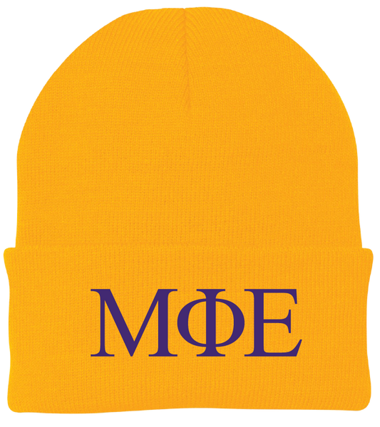 Mu Phi Epsilon Lettered Beanies