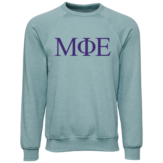 Mu Phi Epsilon Embroidered Lettered Crewneck Sweatshirts
