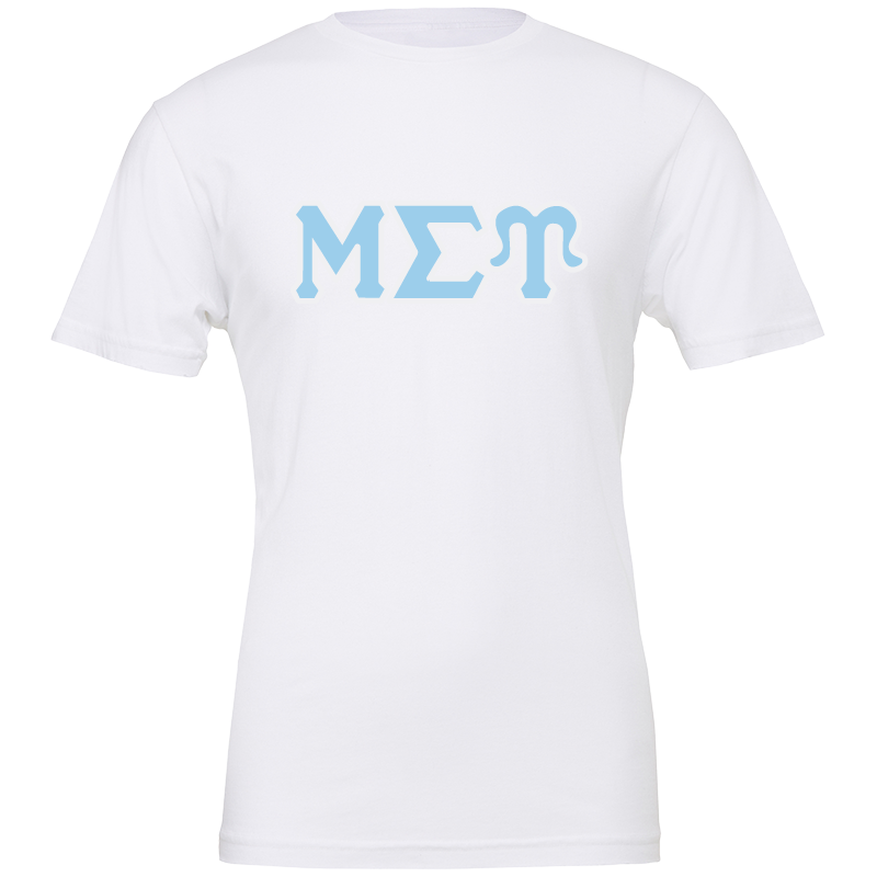 Mu Sigma Upsilon Lettered Short Sleeve T-Shirts
