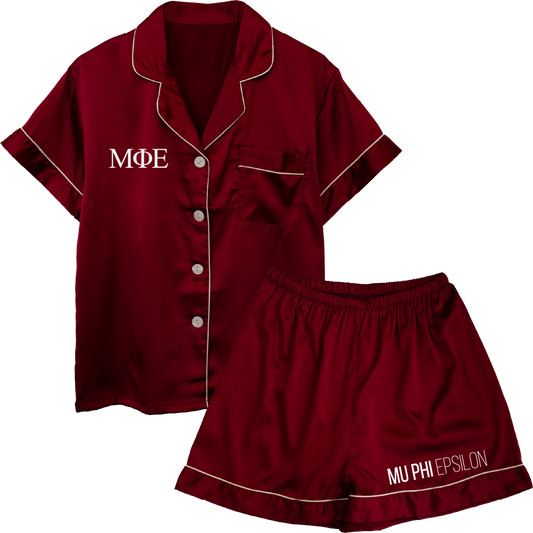 Mu Phi Epsilon Embroidered Ladies' Pajama Sets