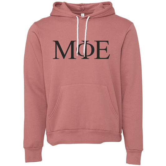 Mu Phi Epsilon Embroidered Lettered Hooded Sweatshirts