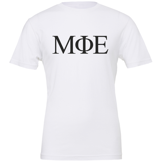 Mu Phi Epsilon Lettered Short Sleeve T-Shirts
