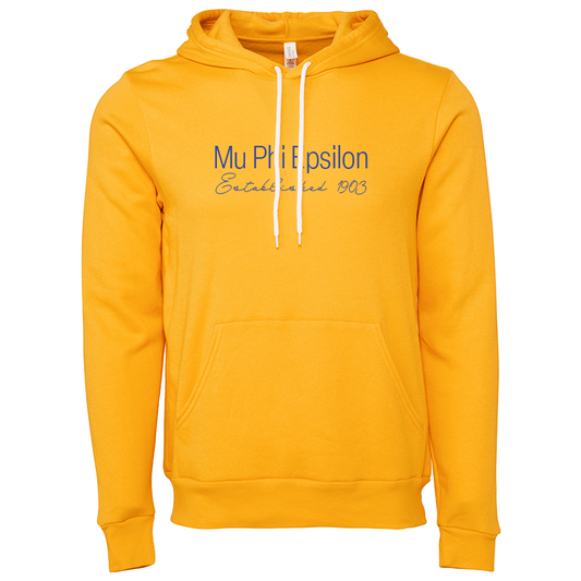 Mu Phi Epsilon Embroidered Printed Name Hooded Sweatshirts