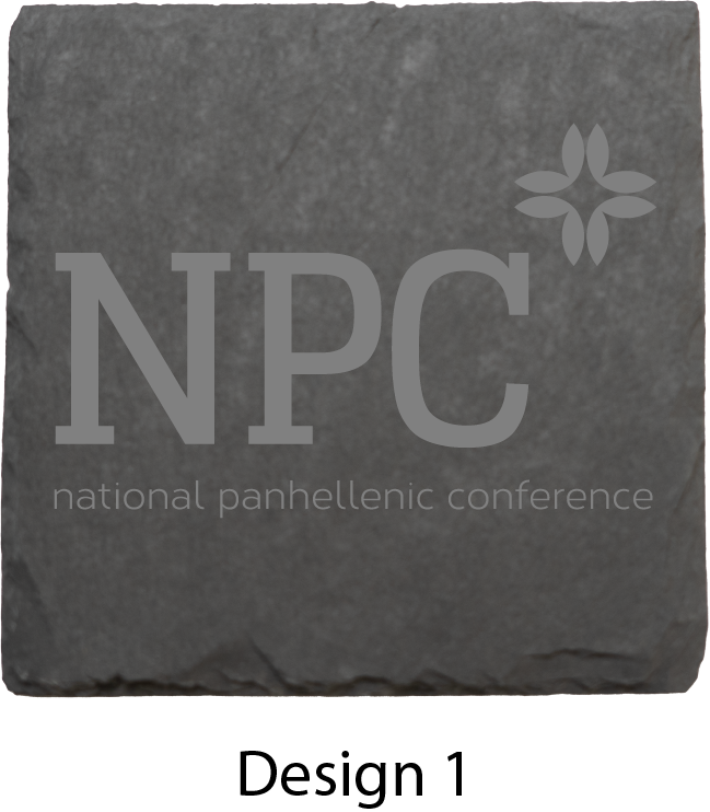 National Panhellenic Conference Stone Coasters - 4-Pack