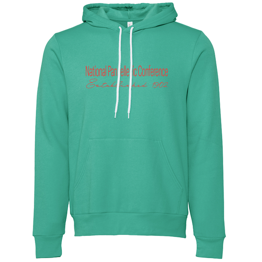 National Panhellenic Conference Embroidered Printed Name Hooded Sweatshirts