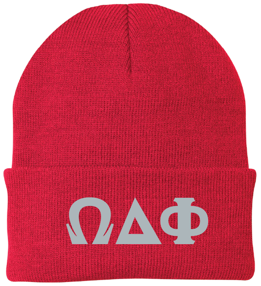 Omega Delta Phi Lettered Beanies