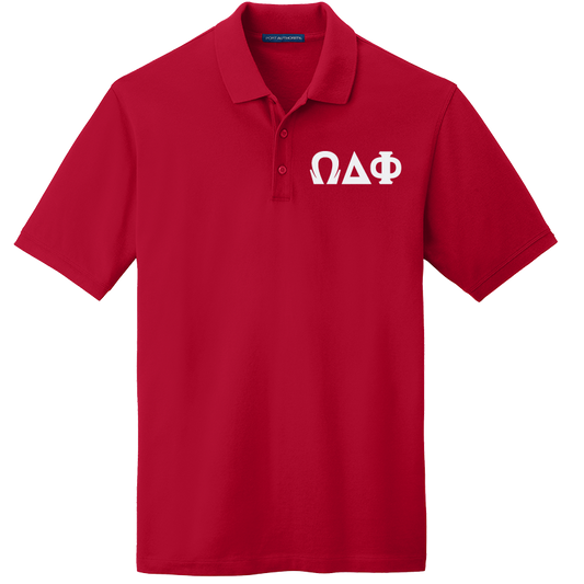 Omega Delta Phi Men's Embroidered Polo Shirt