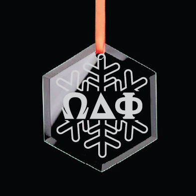 Omega Delta Phi Hexagon Single-Snowflake Ornament