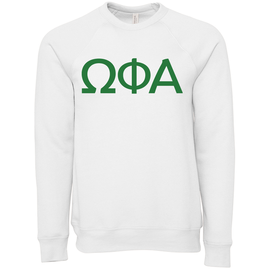 Omega Phi Alpha Lettered Crewneck Sweatshirts