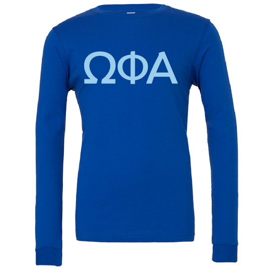 Omega Phi Alpha Lettered Long Sleeve T-Shirts