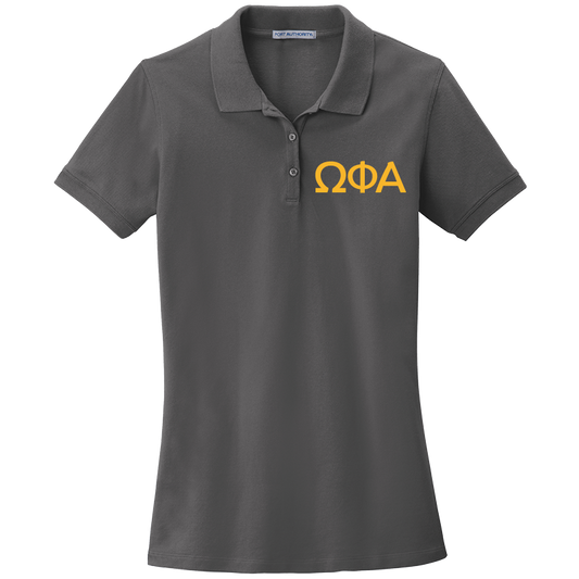 Omega Phi Alpha Ladies' Embroidered Polo Shirt