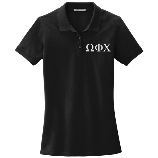 Omega Phi Chi Ladies' Embroidered Polo Shirt